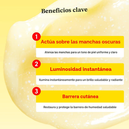 Crema Facial con Vitamina C, 5% Niacinamida y 3% TXA, Hidratación Ligera
