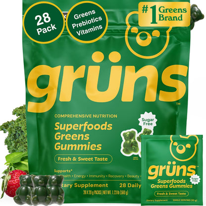 Gomitas multivitamínicas Super Greens para adultos, superalimento de vitaminas con espirulina