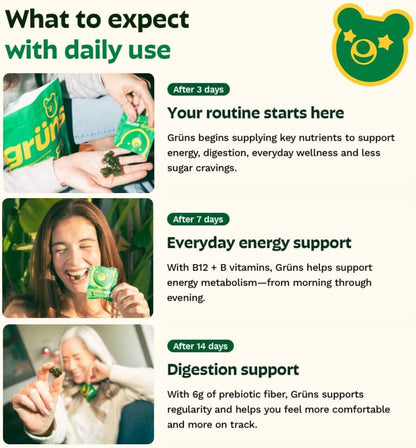 Gomitas multivitamínicas Super Greens para adultos, superalimento de vitaminas con espirulina